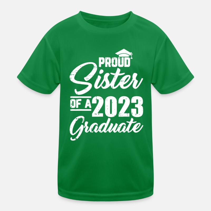 Stolze Schwester eines Absolventen-Abschluss-Matchins 2023 Kinder Funktions-T-Shirt