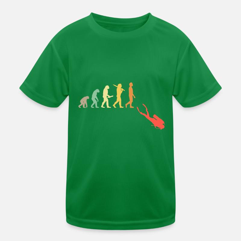 Cadeau Retro Diving Evolution pour les plongeurs T-shirt sport Enfant