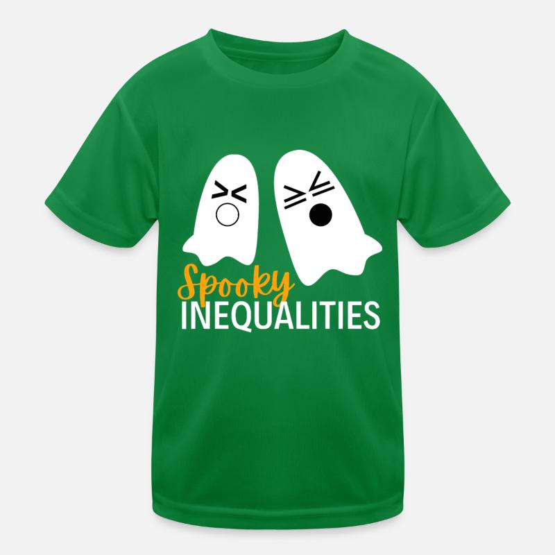 Spooky Inequalities Ghosts - Halloween Math Teache Kids Functional T-Shirt