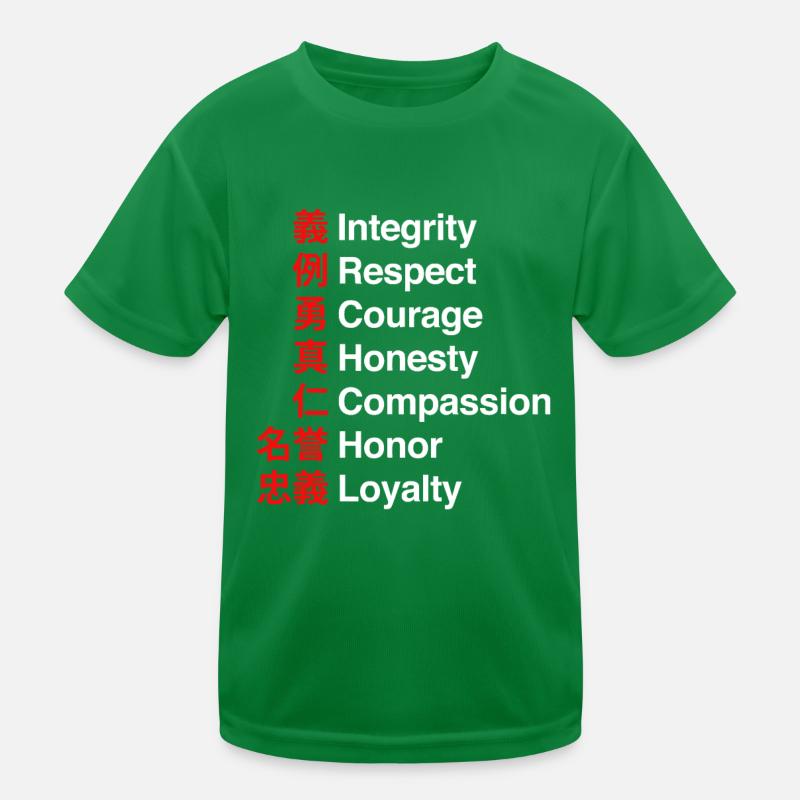 Bushido Code - The Samurai Waycode Kids Functional T-Shirt