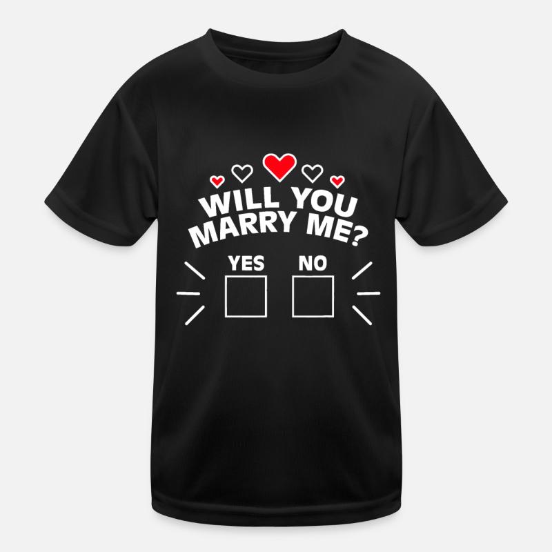 Veux-tu m’épouser Proposition graphique mariage Engagem T-shirt sport Enfant