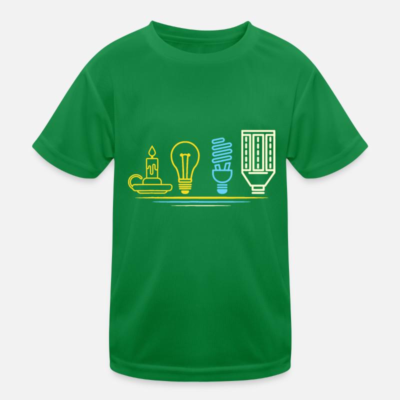 Funny Electrician Engineer - Light Bulb Kids Functional T-Shirt