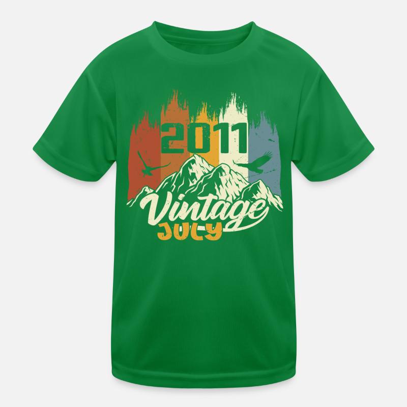 Vintage Juli 2011 Geburtstagsgeschenk Juli 2011 Kinder Funktions-T-Shirt