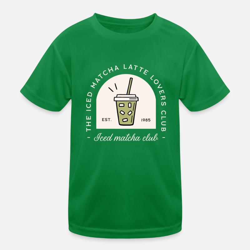 Iced matcha latte boisson japonaise humour T-shirt sport Enfant