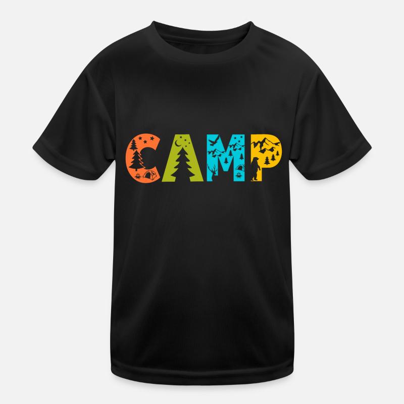 Camping Camper Camping Nature Temps De Repos Vacances T-shirt sport Enfant