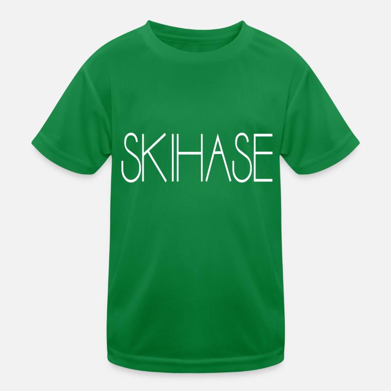 Ski Skihase Geschenk Kinder Funktions-T-Shirt