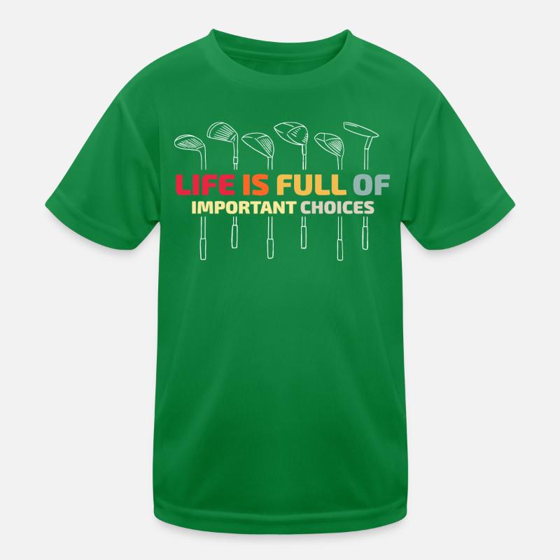 Golf Golfschläger Kinder Funktions-T-Shirt