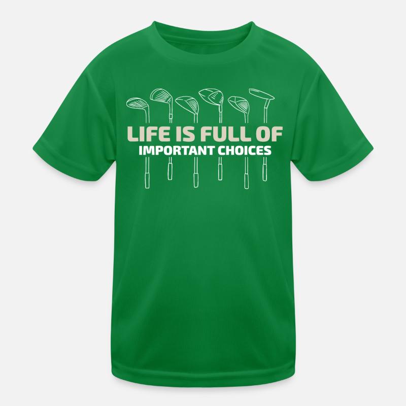 Golf Golfschläger Kinder Funktions-T-Shirt