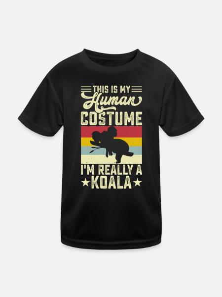 Koala Girl Koala Bear Girl Australie Cadeau - T-shirt sport Enfant - noir - Devant