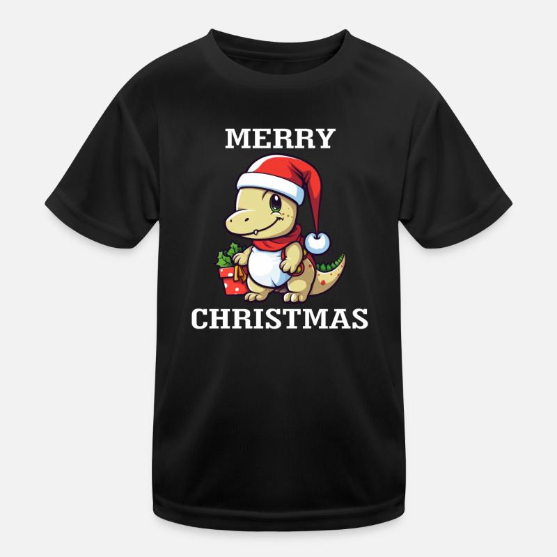 Joyeux Noël Dino! Dino mignon grand et petit T-shirt sport Enfant