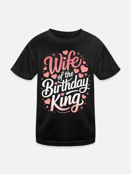 Frau Ehefrau Partnerin Familie Verheiratet - Kinder Funktions-T-Shirt - Schwarz - Vorne