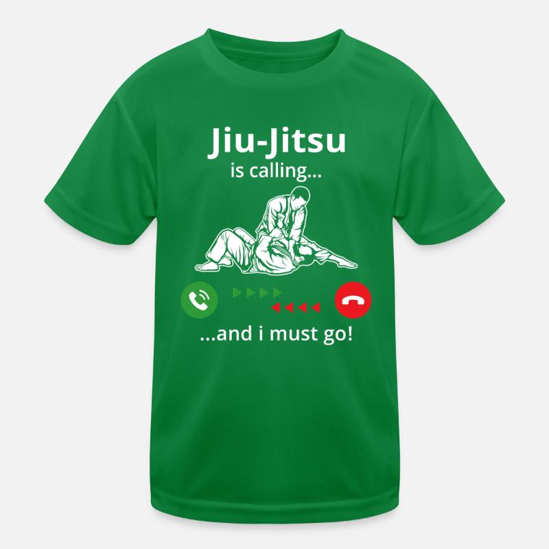 Jiu Jitsu Is Calling and I Must Go Kids Functional T-Shirt