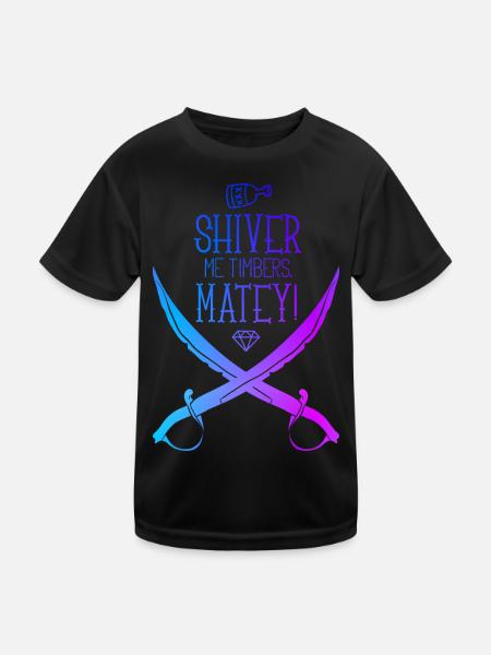 Sabre de pirate - T-shirt sport Enfant - noir - Devant