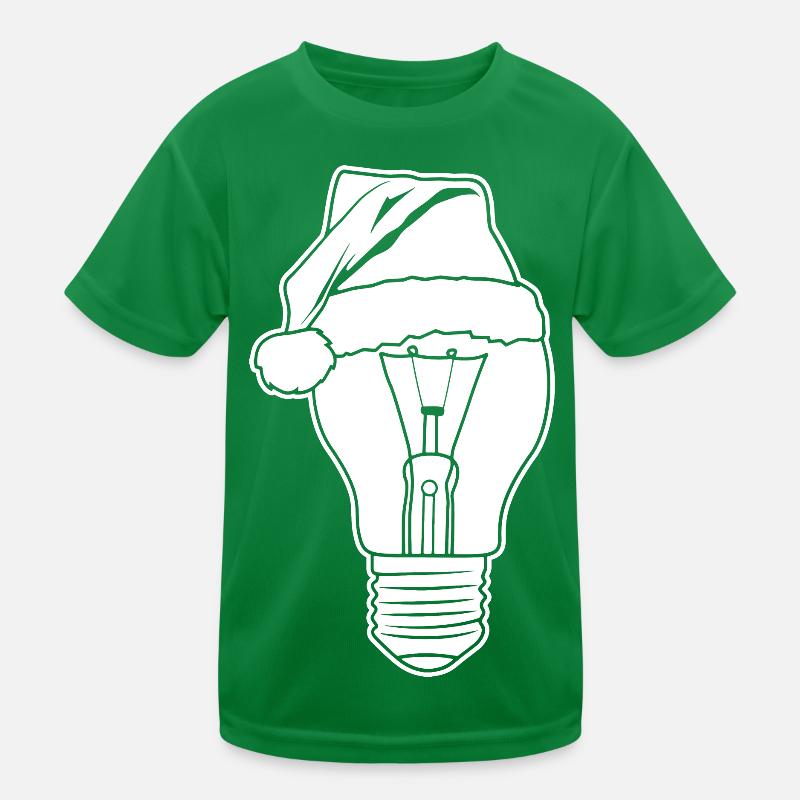 Lamp with Christmas hat Kids Functional T-Shirt