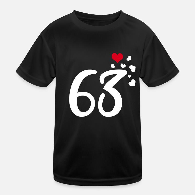 63e anniversaire Anniversaire Coeurs 63 T-shirt sport Enfant