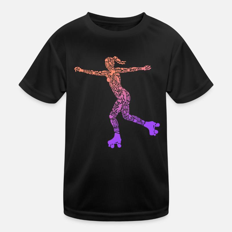 Rollschuhe Roller Skates Mädchen Symbole Rollschuh Kinder Funktions-T-Shirt
