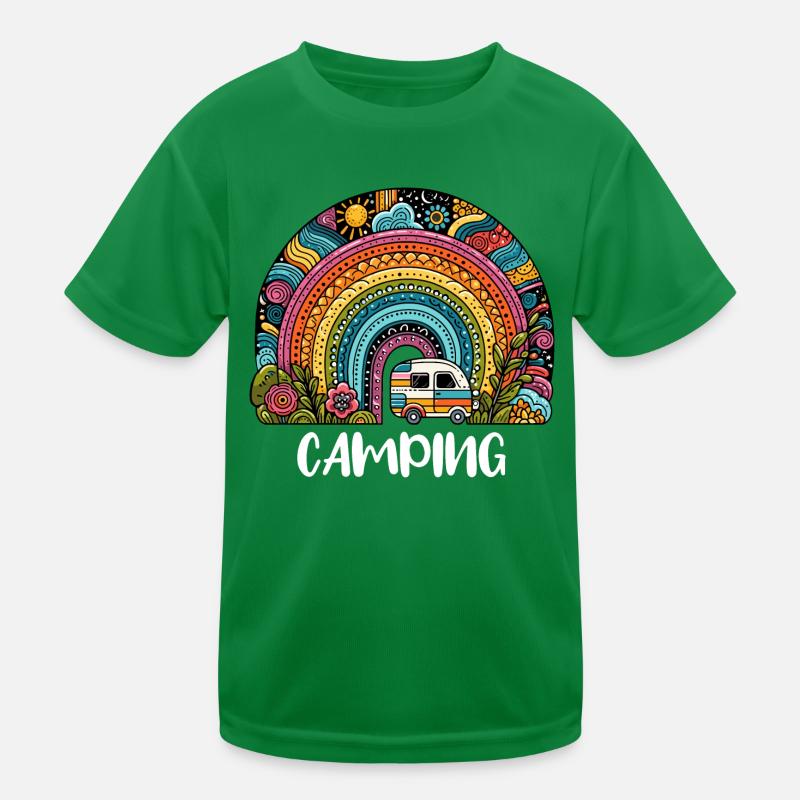 Camping Caravan Caravan Freedom Summer Tenting Kids Functional T-Shirt