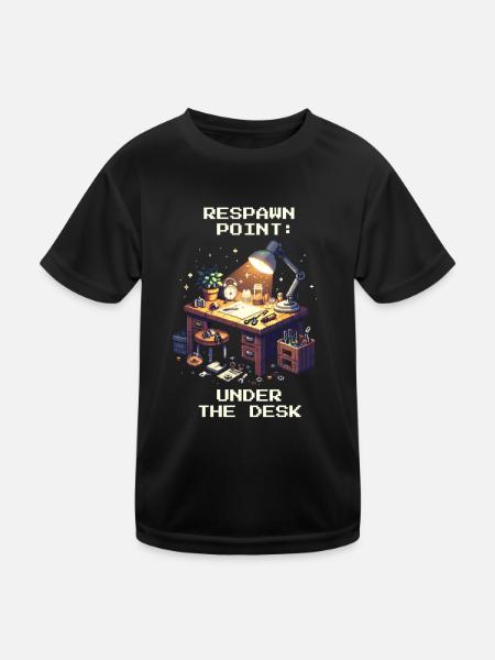 Respawn Werkstatt Boden Feinmechanik Humor Retro - Kinder Funktions-T-Shirt - Schwarz