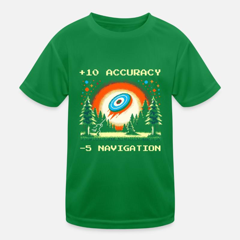 +10 Accuracy | Disc Golf Technique Flight Path Objectives Kids Functional T-Shirt
