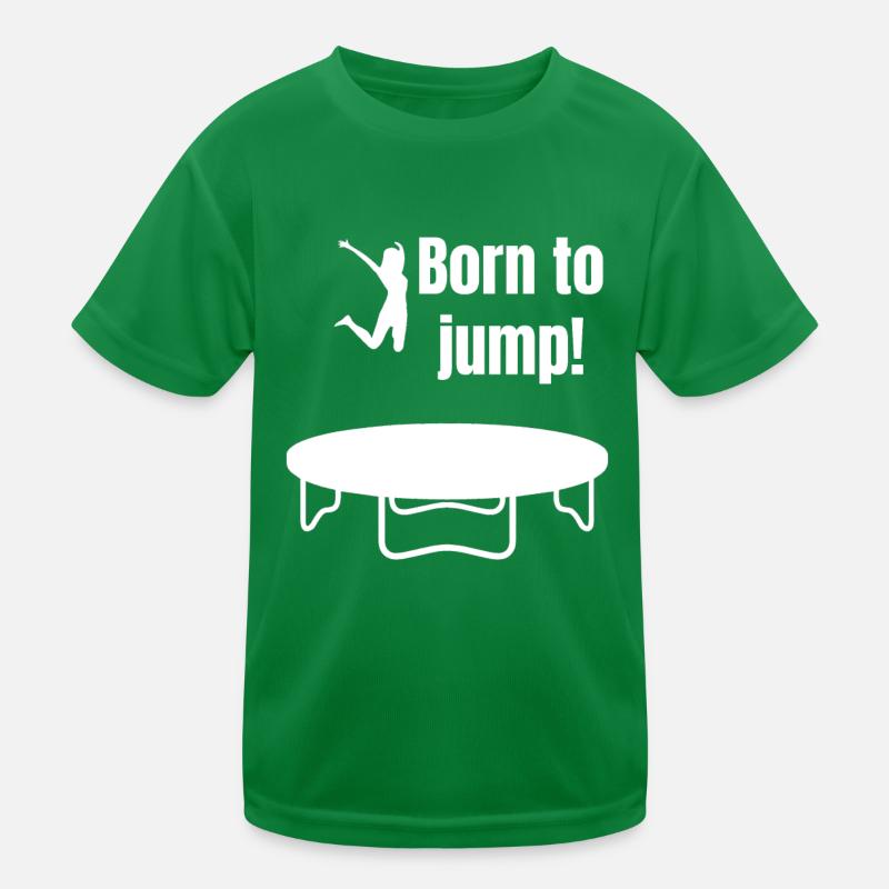 Born to Jump Trampoline Gift Kids Functional T-Shirt