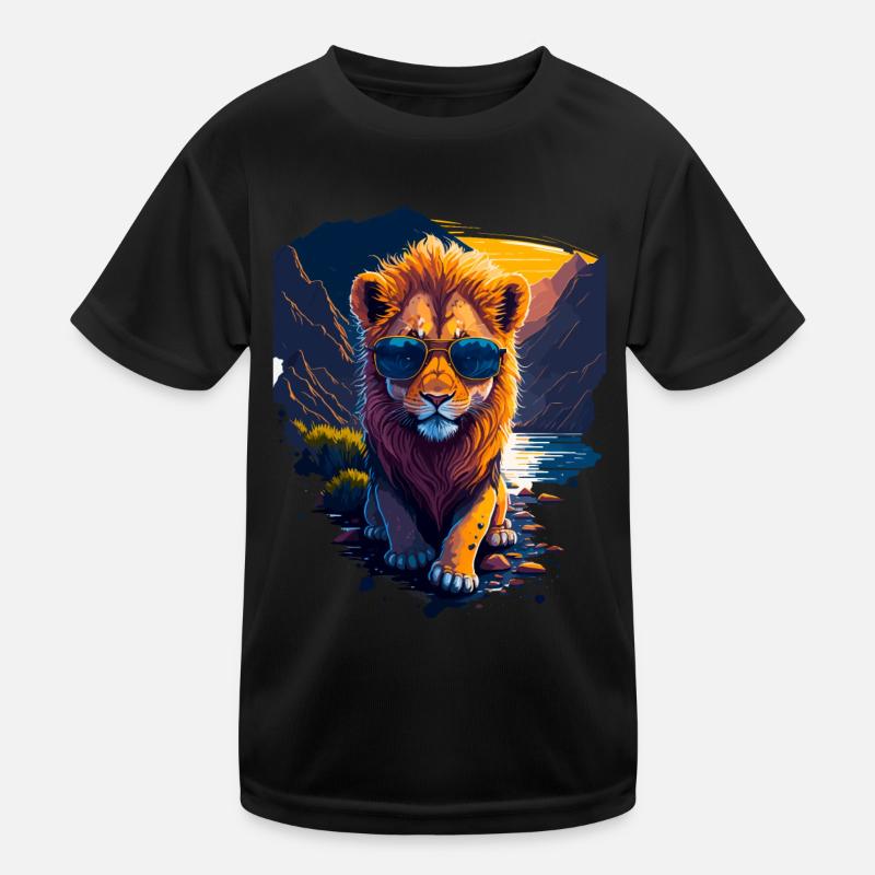 Mignon bébé lion T-shirt sport Enfant