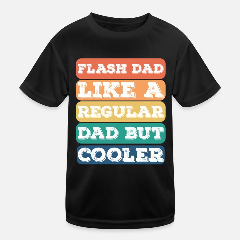 Bouldering Flash Papa Boulderer Kinder Funktions-T-Shirt