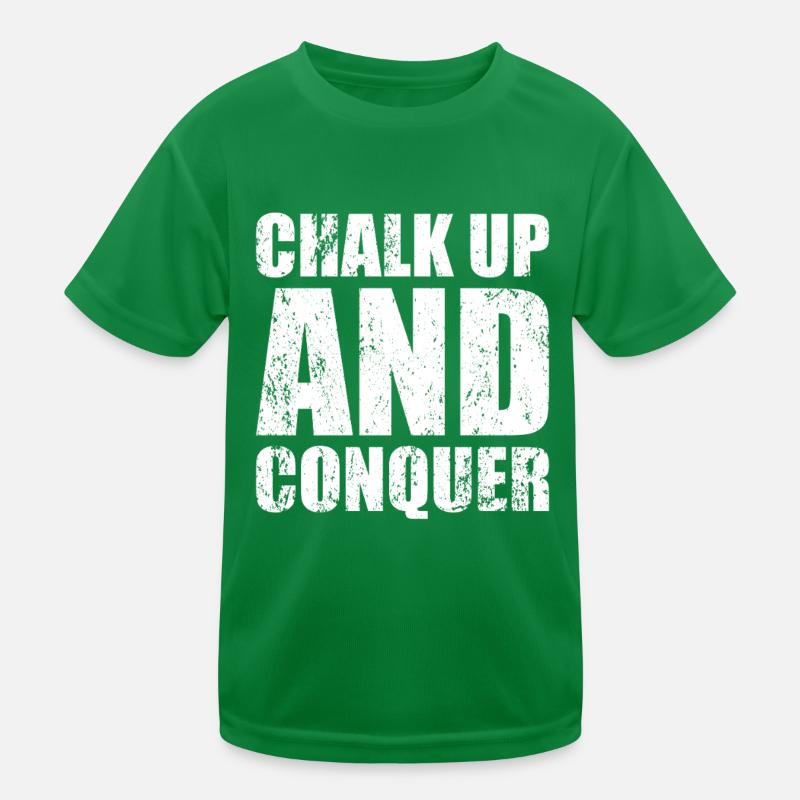 Boulderer Chalk Up Und Conquer Bouldering Kinder Funktions-T-Shirt