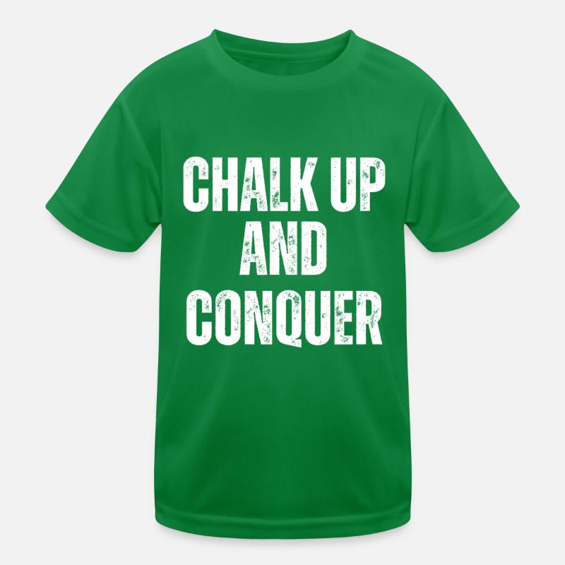 Boulderer Chalk Up Und Conquer Bouldering Kinder Funktions-T-Shirt