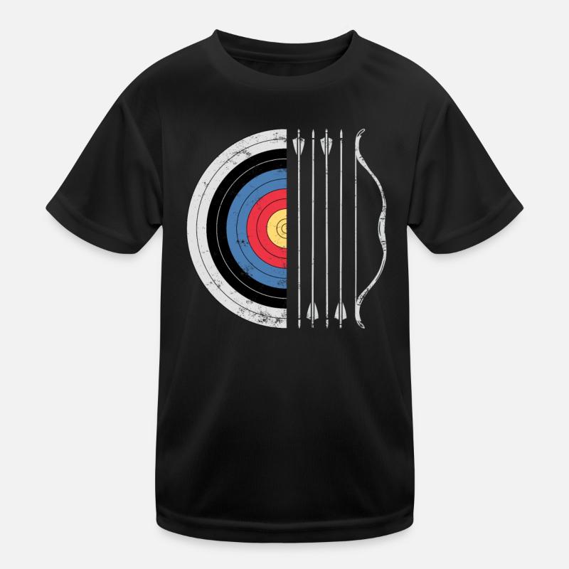Bogenschießen Zielbogen Pfeil Jagd Bogenschütze Bogenjäger Kinder Funktions-T-Shirt