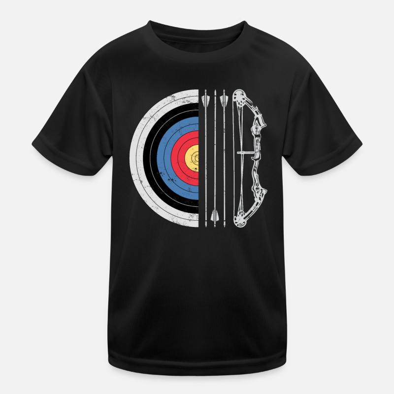 Archery Target Bow Arrow Hunting Archer Bow Hunter Kids Functional T-Shirt