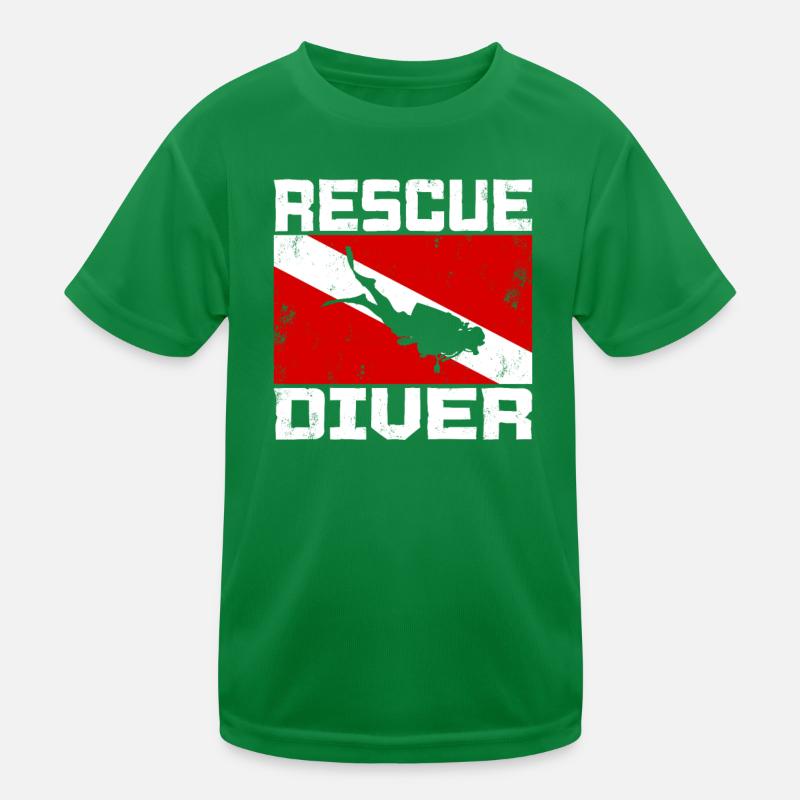 Dive Master Rescue Diver Scuba Diving Instructor Kids Functional T-Shirt