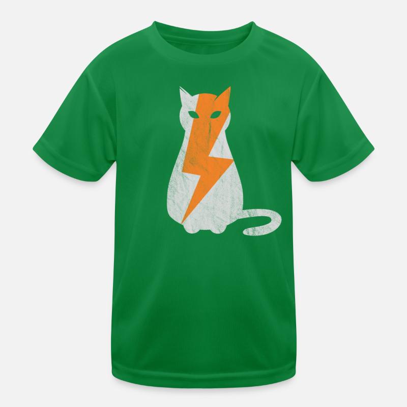 Cat lightning strike Kids Functional T-Shirt