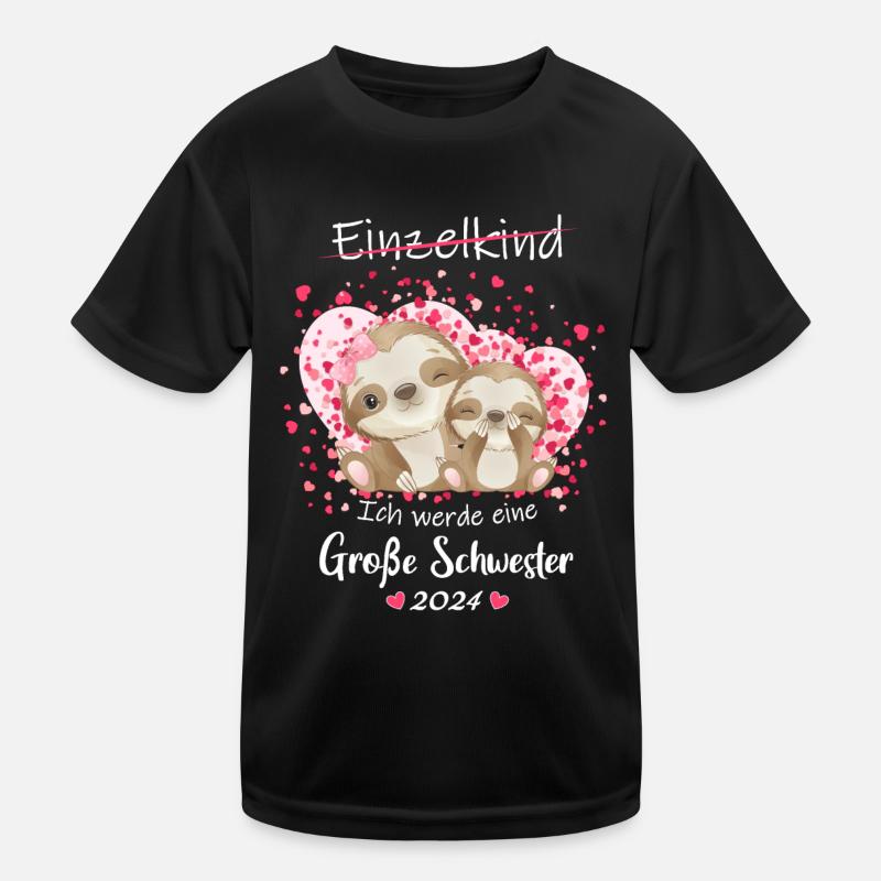 Ich Werde Eine Große Schwester 2024 Kinder Funktions-T-Shirt