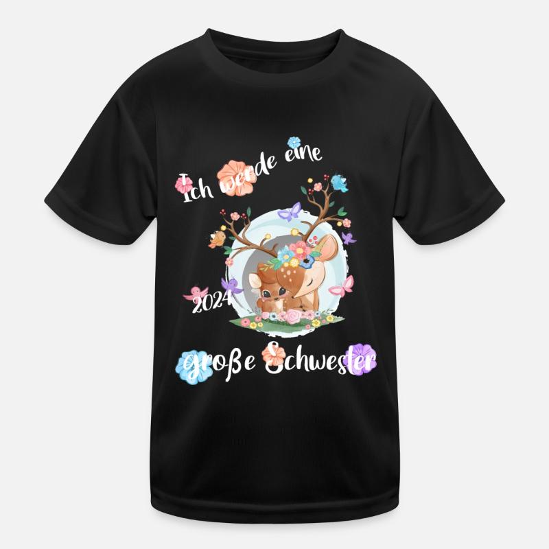 Ich Werde Eine Große Schwester 2024 Kinder Funktions-T-Shirt