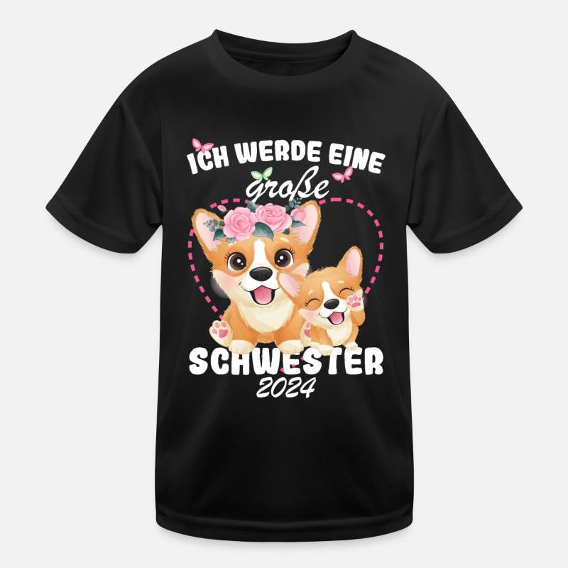 Ich Werde Eine Große Schwester 2024 Kinder Funktions-T-Shirt