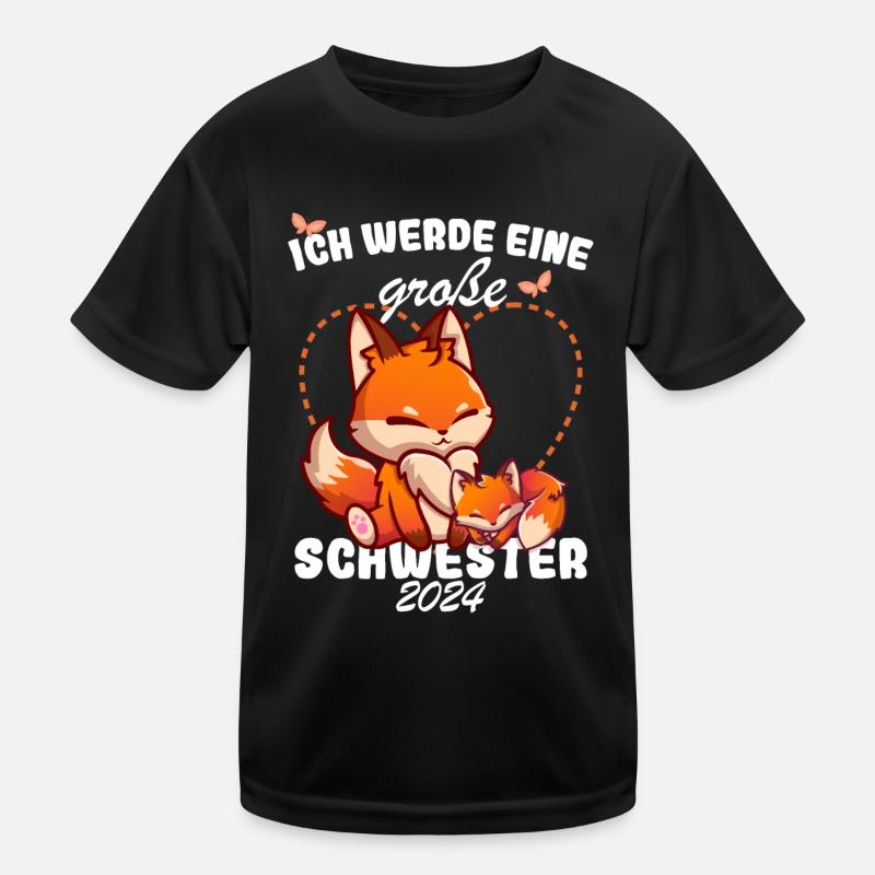 Ich Werde Eine Große Schwester 2024 Kinder Funktions-T-Shirt