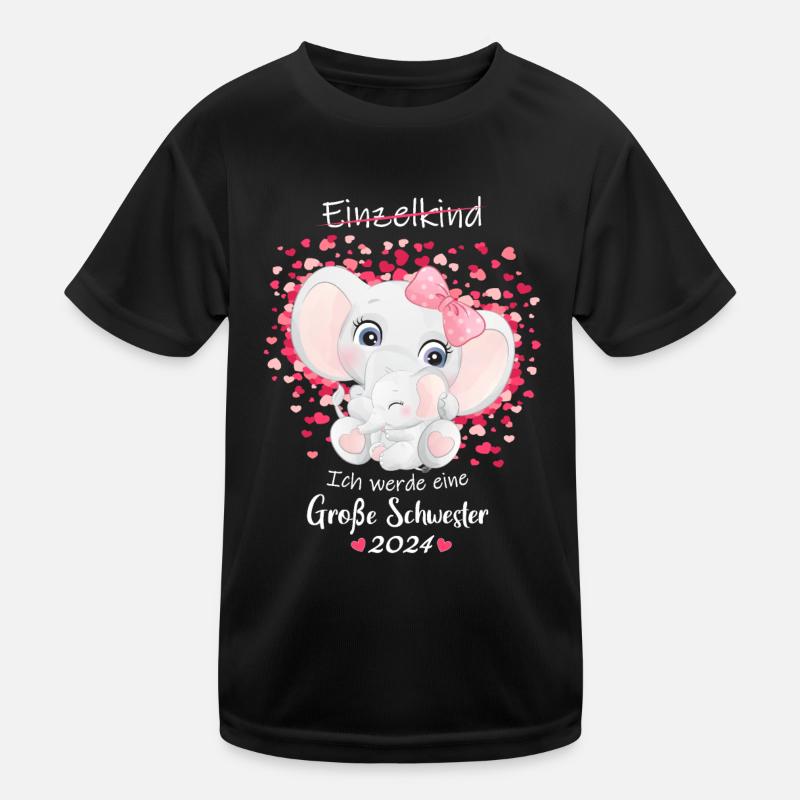 Ich Werde Eine Große Schwester 2024 Kinder Funktions-T-Shirt