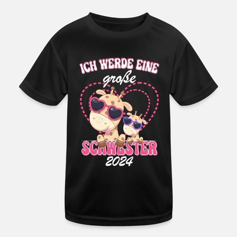 Ich Werde Eine Große Schwester 2024 Kinder Funktions-T-Shirt