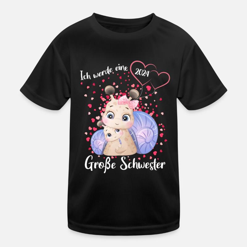 Ich Werde Eine Große Schwester 2024 Kinder Funktions-T-Shirt