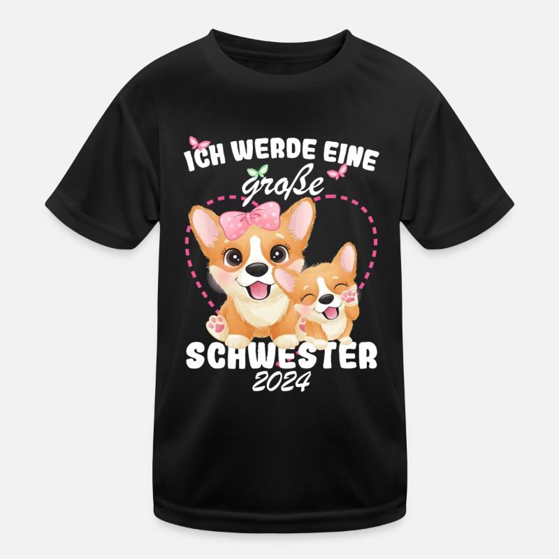 Ich Werde Eine Große Schwester 2024 Kinder Funktions-T-Shirt
