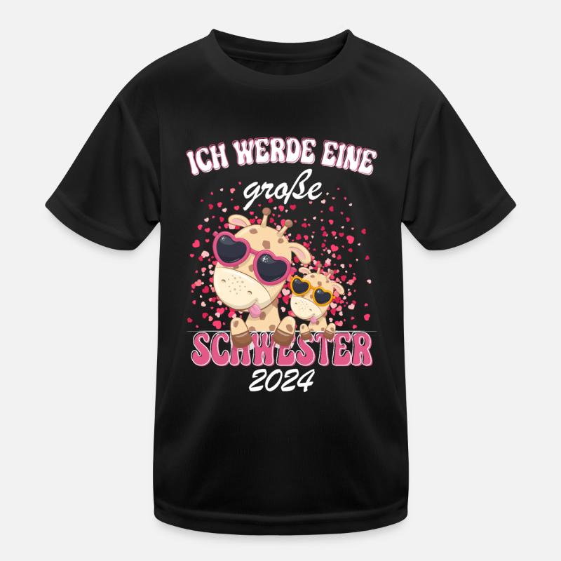 Ich Werde Eine Große Schwester 2024 Kinder Funktions-T-Shirt