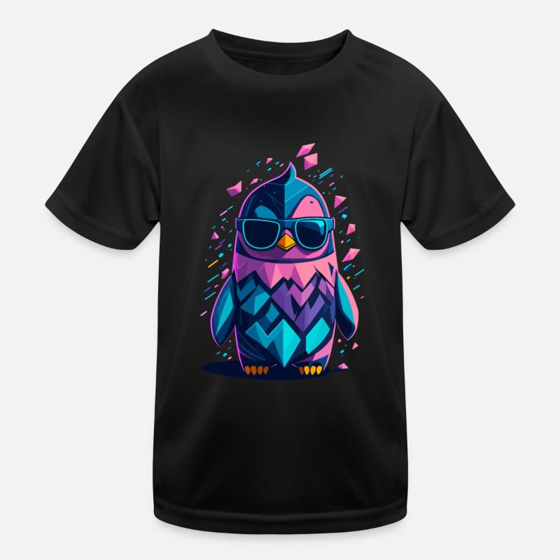 Niedlicher cooler Pinguin Kinder Funktions-T-Shirt