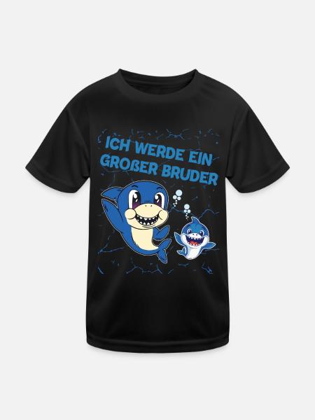 Announcing offspring | I'm going to be a big brother in 2025 - Kids Functional T-Shirt - black - Front