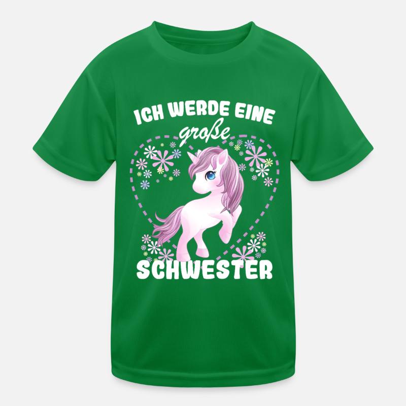 Nachwuchs Verkünden Ich Werde Große Schwester 2026 Kinder Funktions-T-Shirt