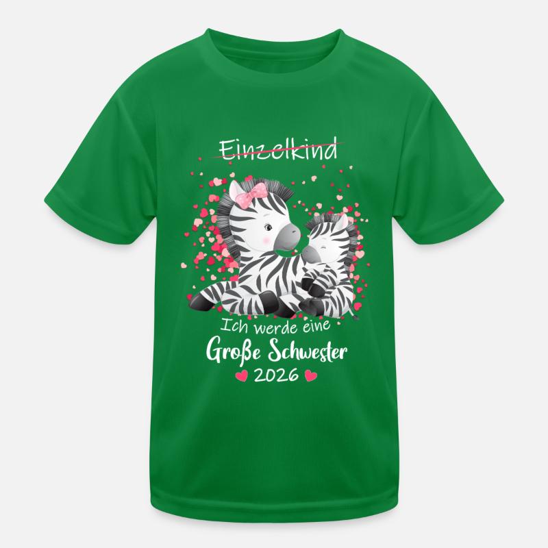 Nachwuchs Verkünden Ich Werde Große Schwester 2026 Kinder Funktions-T-Shirt
