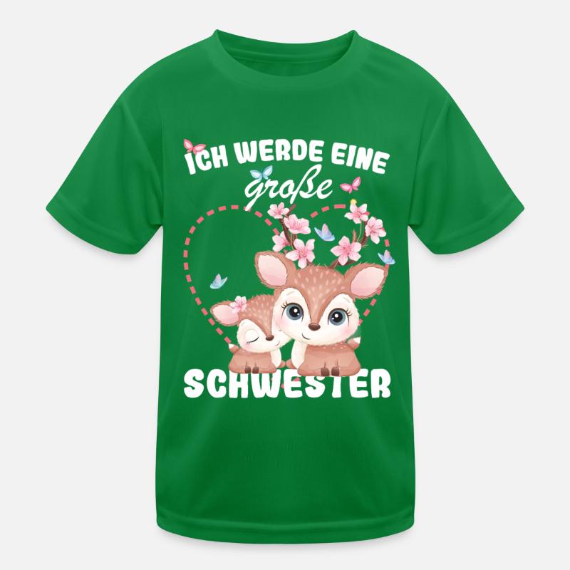 Nachwuchs Verkünden Ich Werde Große Schwester 2026 Kinder Funktions-T-Shirt