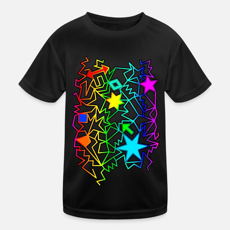 bunte grafische Objekte Kinder Funktions-T-Shirt