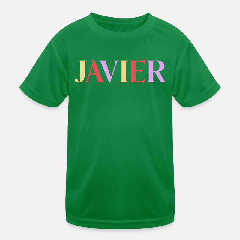 Name Mann Spanisch Javier Kinder Funktions-T-Shirt