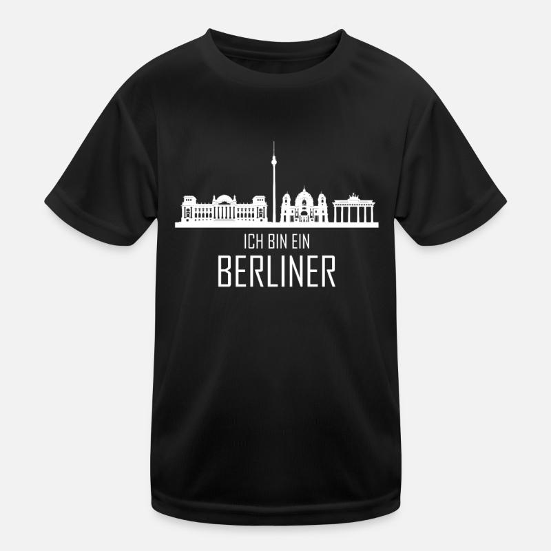 Berlin Skyline I'm a Berliner Kids Functional T-Shirt