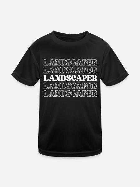 Gardener Horticulturist Landscaper Grower Planter - Kids Functional T-Shirt - black - Front